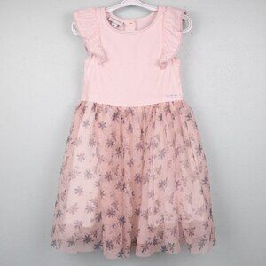 Calvin Klein pink floral tulle dress-6